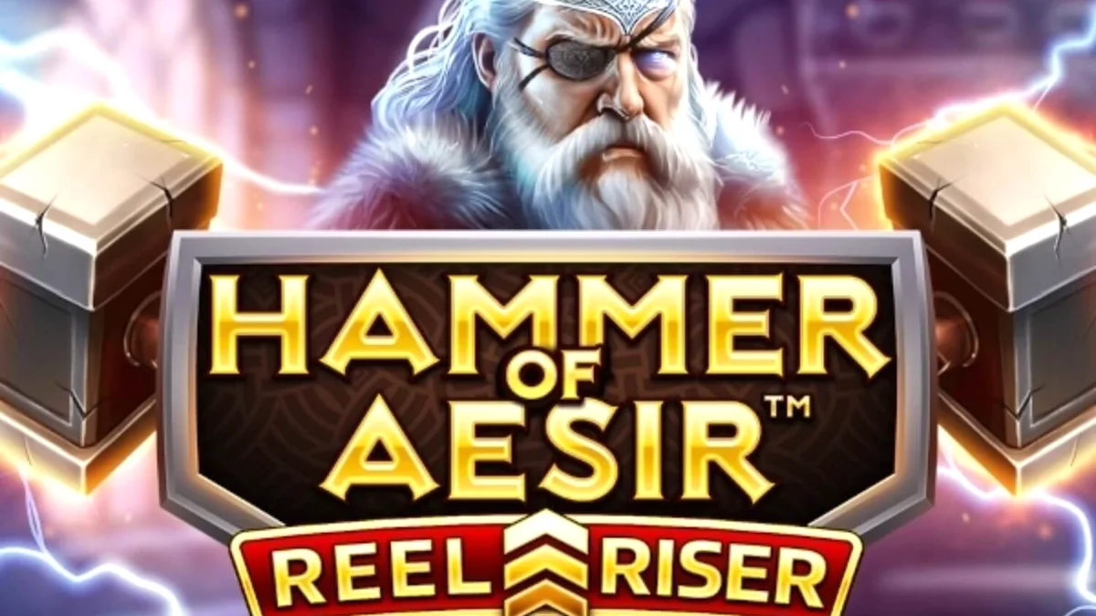 Prajurit Norse dan simbol artefak dalam slot Hammer of Aesir